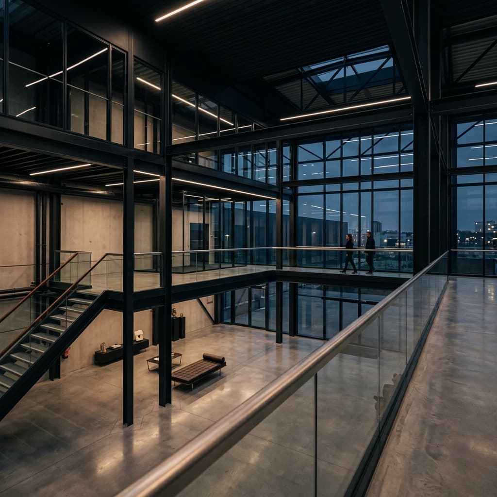 Commercial bus and automotive glass assembly showcase